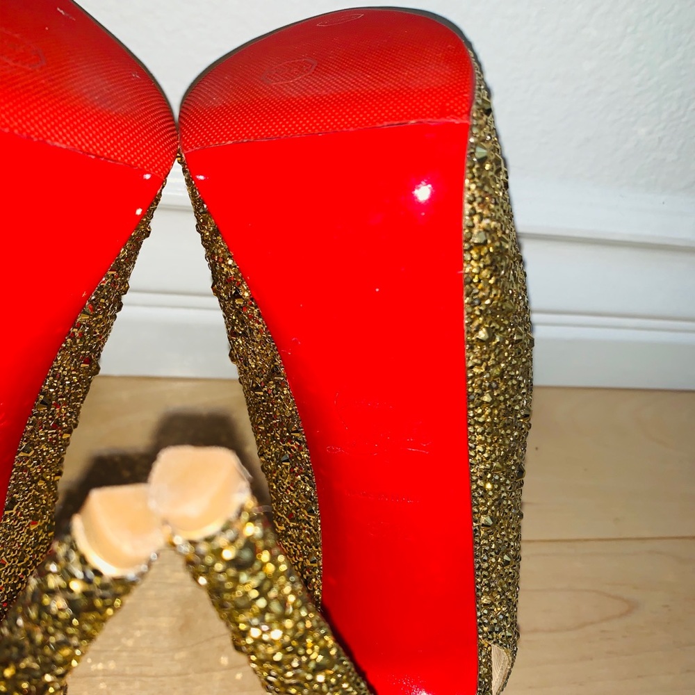 CHRISTIAN LOUBOUTIN DAFFODILS IN GOLD AURUM 160mm - Picture 6 of 8